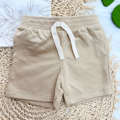 Conj. Camiseta Breeze e Bermuda em Moletinho - Areia e Marrom